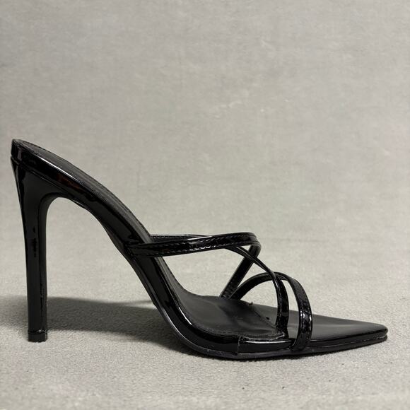 SUPERDOWN‎ Sofia Heel in Black Size 7 Strappy Pointed Toe Bed - Picture 7 of 11